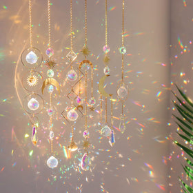 ilclviz colorful crystal suncatcher window hanging creates dazzling rainbow reflections