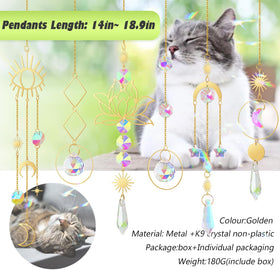 ilclviz colorful suncatcher set of six enhances decor with sparkle.