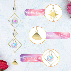 ilclviz rainbow crystal suncatcher ornament brightens windows
