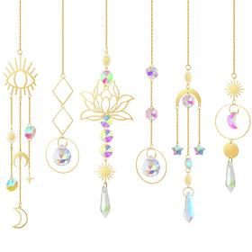 ilclviz suncatcher crystal balls with chain create colorful sunlight reflections.