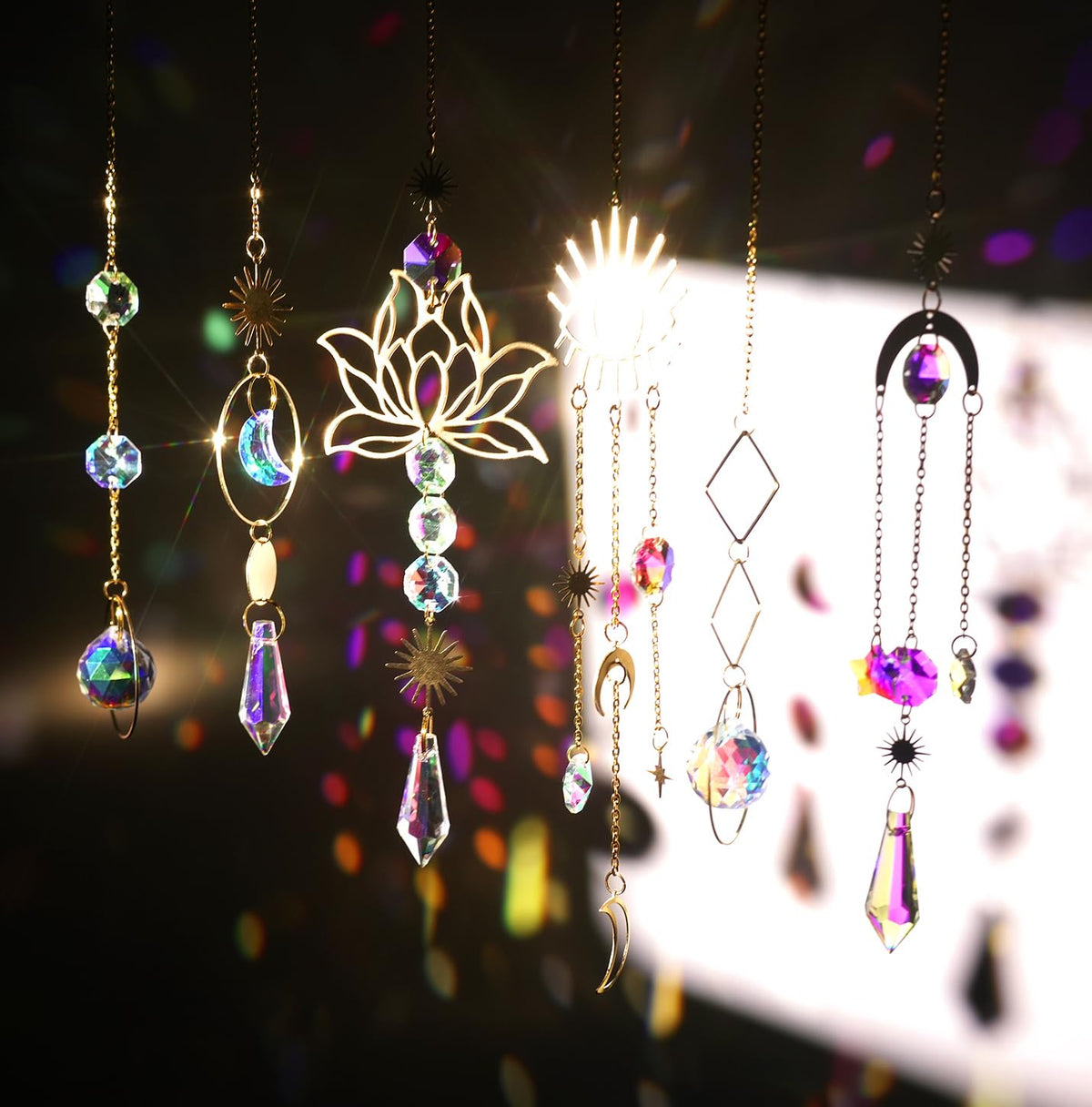 ilclviz window suncatcher prism casts rainbow light indoors.