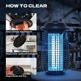 ILCPP Bug Zapper outdoor installation shows wide coverage for porches and yards.