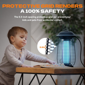 ILCPP Bug Zapper waterproof housing demonstrates resilience in wet weather.