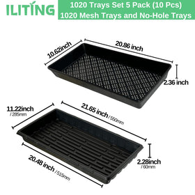 ILITING mesh tray drainage highlighting high-density mesh for aeration.