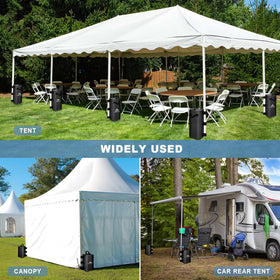 ILLUMINEW canopy weights folded flat for easy transport and storage.