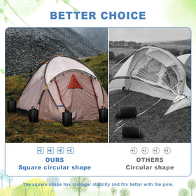 ILLUMINEW 4-pack compatible with most pop-up sunshades and tents.