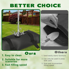 ILLUMINEW heavy-duty PVC base weights resist punctures for long-lasting outdoor use