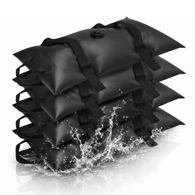ILLUMINEW umbrella-base water-weight set of 4 assembled on patio for stability