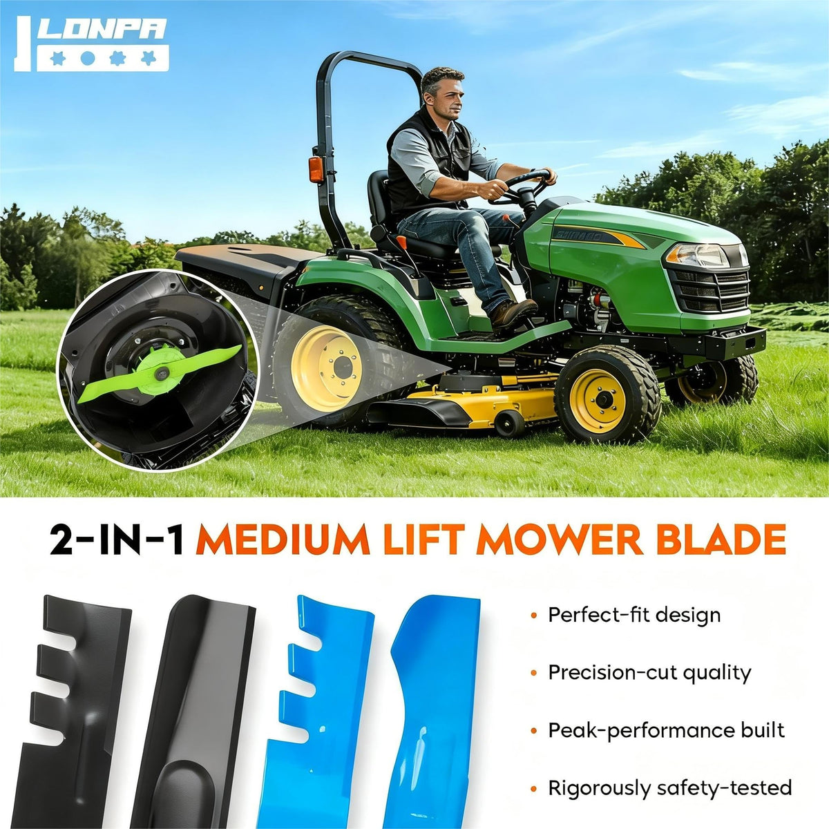 Ilonpa center bore 5/8 inch spec ensures secure universal fit.