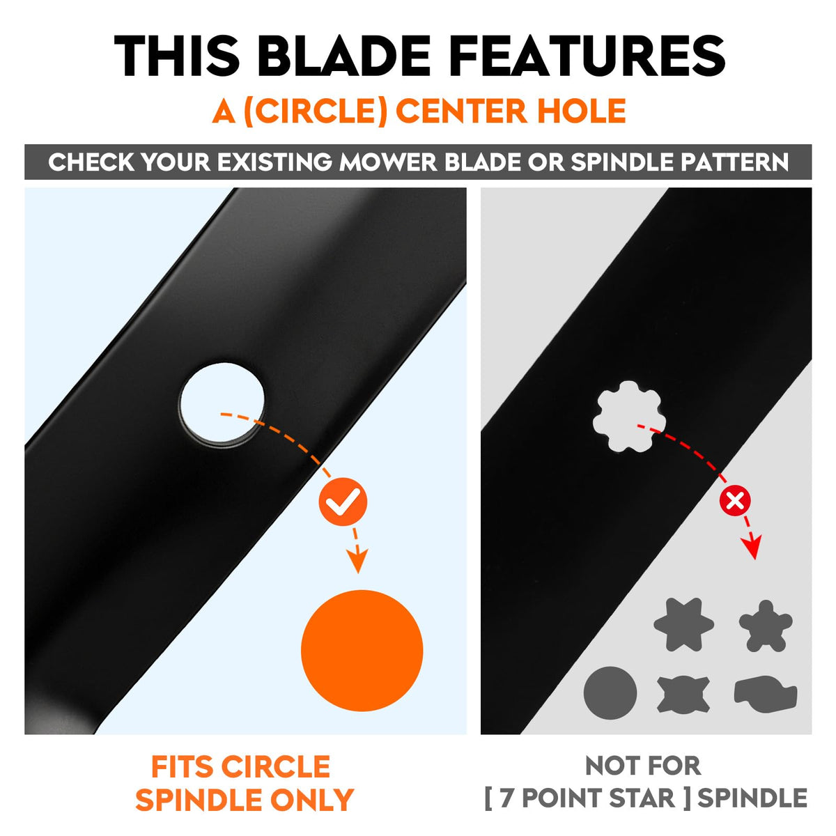 ILONPA UC22009 blades close-up cutting edge for precise mowing performance