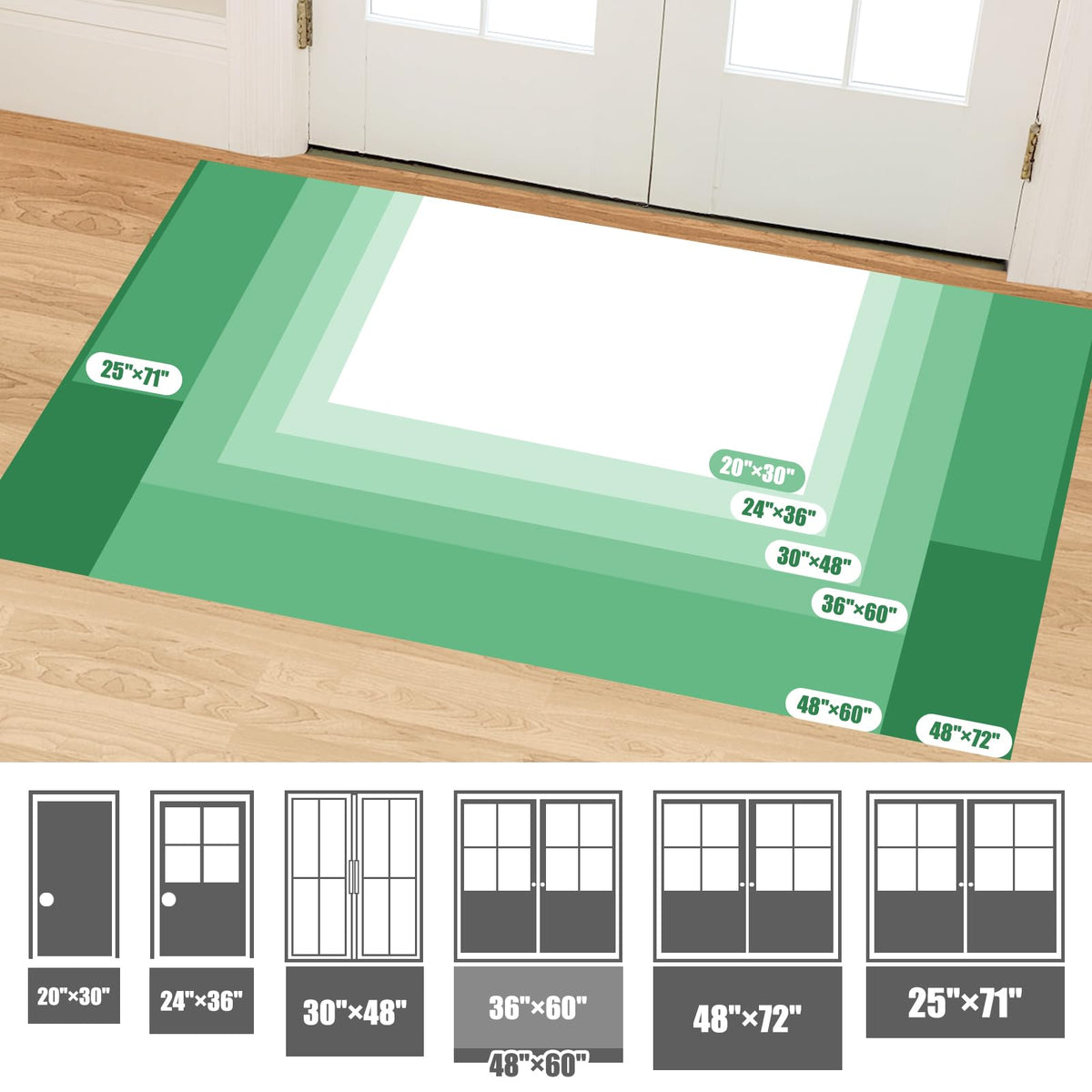 Vacuuming IM HOME doormat to remove debris