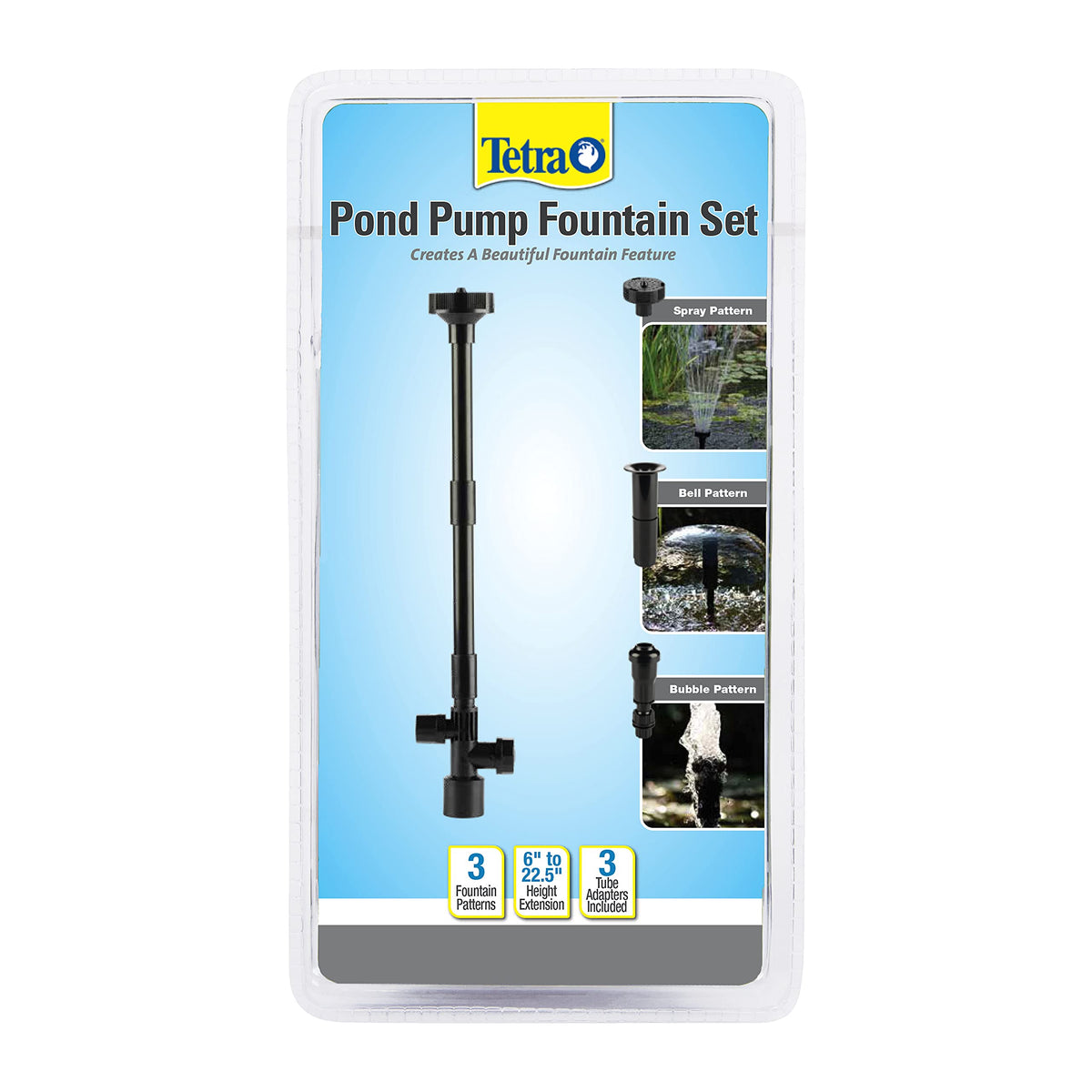 TetraPond Pond Pump Fountain Set – Spray, Bell & Frothy Patterns