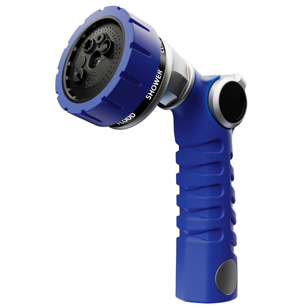 Restmo Heavy-Duty Hose Nozzle – 7-Pattern Metal Sprayer with Thumb Control (3/4