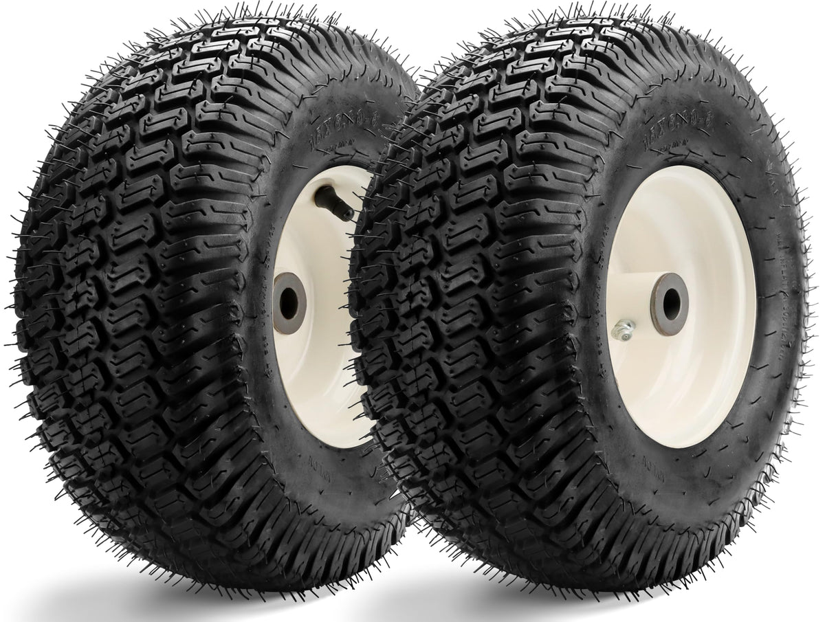Vypart 2-Pack NHS Front Lawn Mower Tires & Wheels – 15x6.00-6, 3