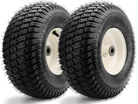 Vypart 2-Pack NHS Front Lawn Mower Tires & Wheels – 15x6.00-6, 3