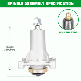 Youxmoto Spindle Assembly with Pulley for 42–46 Inch Decks | 187292, 192870, 532187281