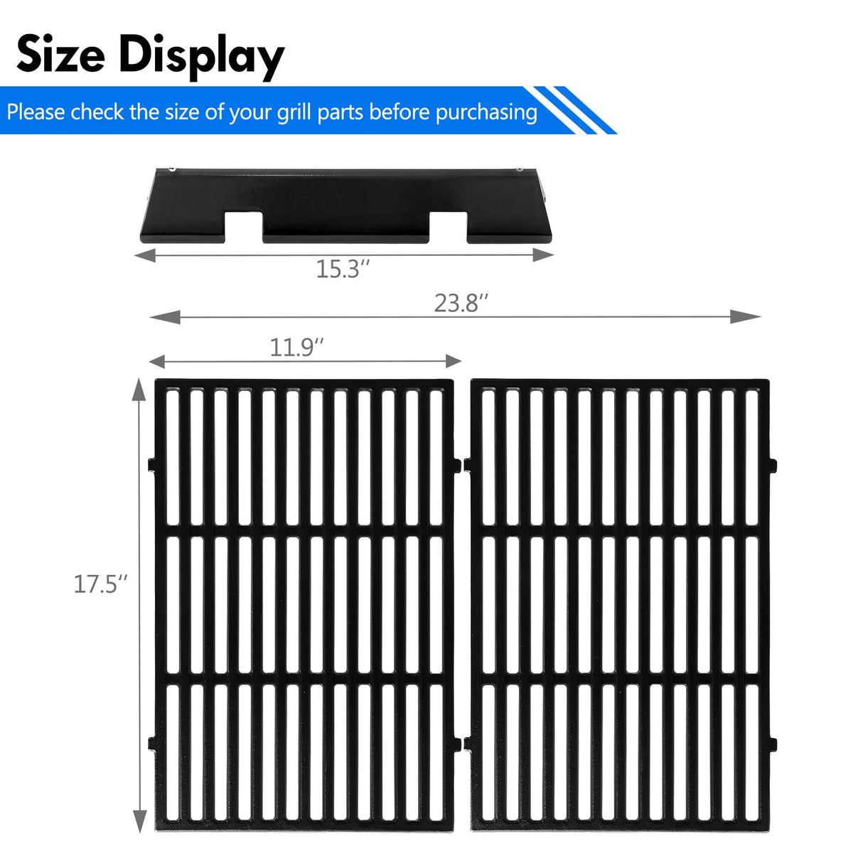 Grillflame Spirit E310 7638 Grill Grates & Flavorizer Bars | Weber Spirit Replacement Parts