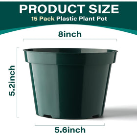 BTPLASTIK 6- and 8-Inch pots dimensions display for planning plant layouts