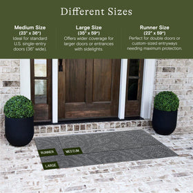 WaterHog Boxwood Front Door Mat – Indoor/Outdoor 23x36, All-Weather Absorbent Doormat with Non-Slip Backing
