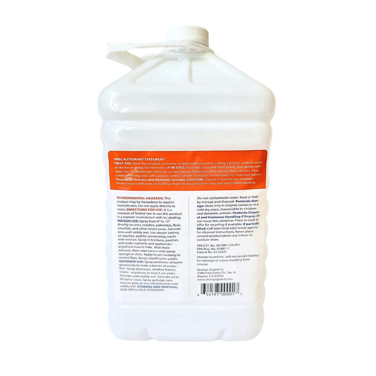Orange Guard outdoor-application spray shows easy use against pests around exterior spaces