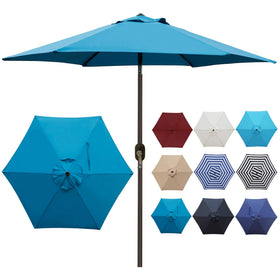 Blissun cerulean frame with six iron ribs for sturdy support