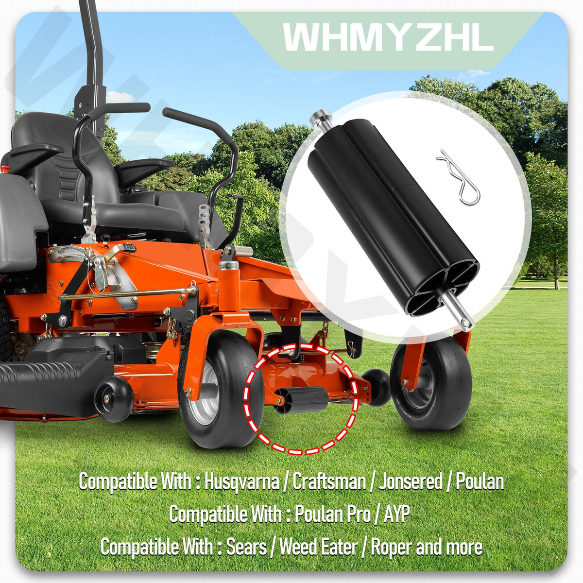 WHMYZHL 176066 Deck Roller & Rod Set (7