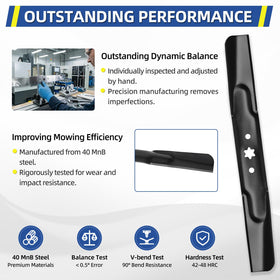 GICOOL 2 Pack High Lift Mower Blade for 42