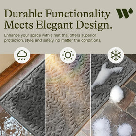 WaterHog Boxwood Front Door Mat – Indoor/Outdoor 23x36, All-Weather Absorbent Doormat with Non-Slip Backing