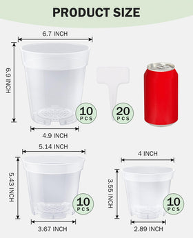 homenote 30-pack seed start set includes pots and labels