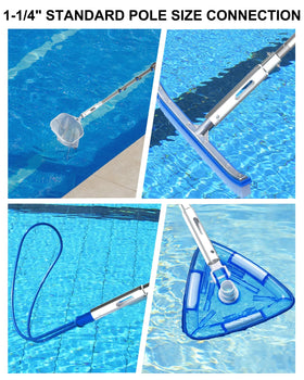 SKGPOLE Swimming Pool Pole — 16 ft Telescopic Aluminum, Universal 1-1/4
