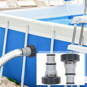Fairooth 4 Pack A-Type Pool Hose Adapters with Clamps & Washers for Intex Pumps (1.25