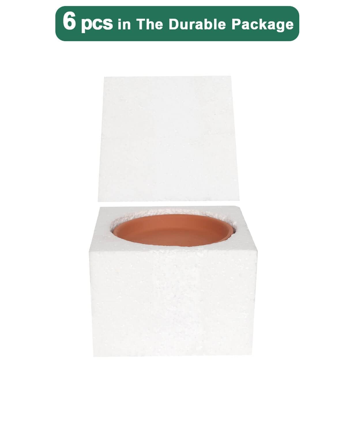 vensovo 4 Inch Terracotta Plant Saucer Pots Tray - 6 Pcs Round Planter Saucers for Indoor & Outdoor Plants, Small Clay Trays Perfect for 3 Inch 3.5 Inch 4 Inch Flower Pot
