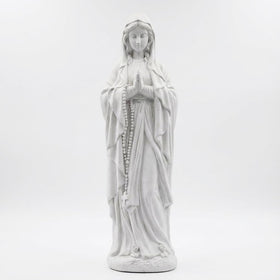 JXNCJXZG Virgin Mary Praying Statue – 29.3 Inch Outdoor Garden Decor | Magnesium Oxide Stone Sculpture