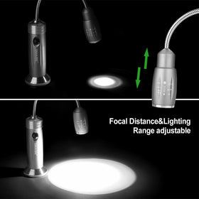 IMAGE Magnetic Ultra-Bright Grill Light adjustable focal distance for various grilling ranges.