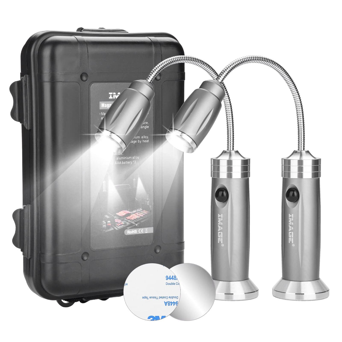 IMAGE Magnetic Ultra-Bright Grill Light with magnetic base improves night grilling visibility.