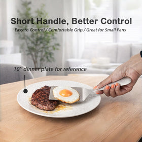 IMEEA brushed SUS304 stainless-steel spatula with durable finish.