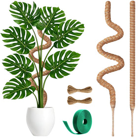 imezos 2-pack 30-inch moss poles provide sturdy indoor plant support
