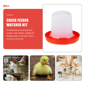 IMIKEYA duck feeder waterer in action for versatile poultry care.
