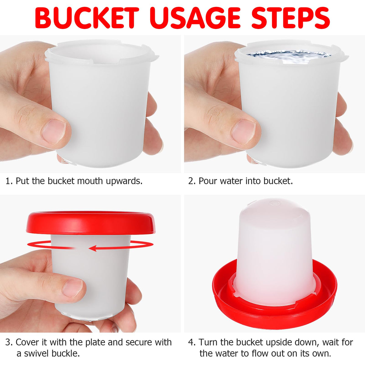 IMIKEYA portable poultry feeder aids easy transport.