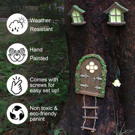 IMOFEE miniature garden display brings charm to a patio or yard.