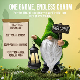 IMPECCABLE GOODS solar-powered garden gnome for eco-friendly lighting.