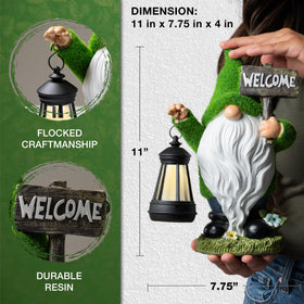 IMPECCABLE GOODS spring-season gnome brings whimsical glow to outdoors.