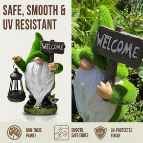 IMPECCABLE GOODS 11-inch gnome makes a charming garden gift.