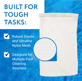 IMPRESA durable nylon mesh bag withstands repeated pool maintenance sessions