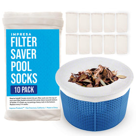 IMPRESA Pool Skimmer Socks leaves catch to keep baskets clear