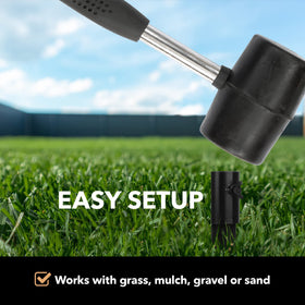 Black aluminum finish complements modern patios and garden lighting setups.