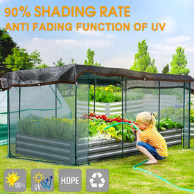 IMSGVIFO chicken coop shade net grommets securing durable sun protection for poultry areas.