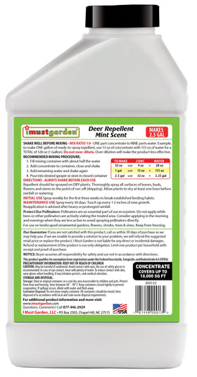 IMUSTGARDEN mint-scent spray highlights easy application for garden protection.