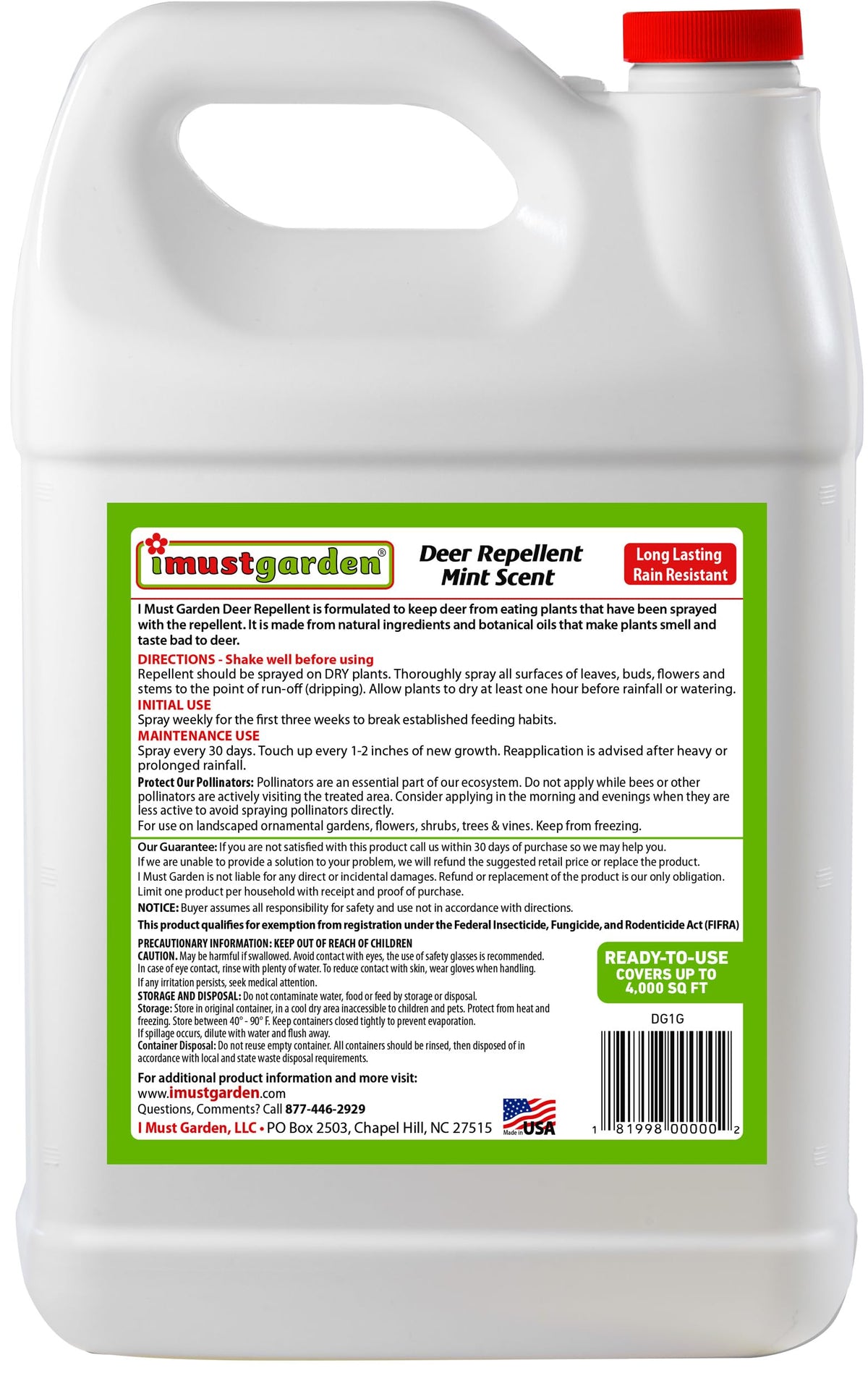 IMUSTGARDEN packaging and label highlight natural ingredients and professional reliability