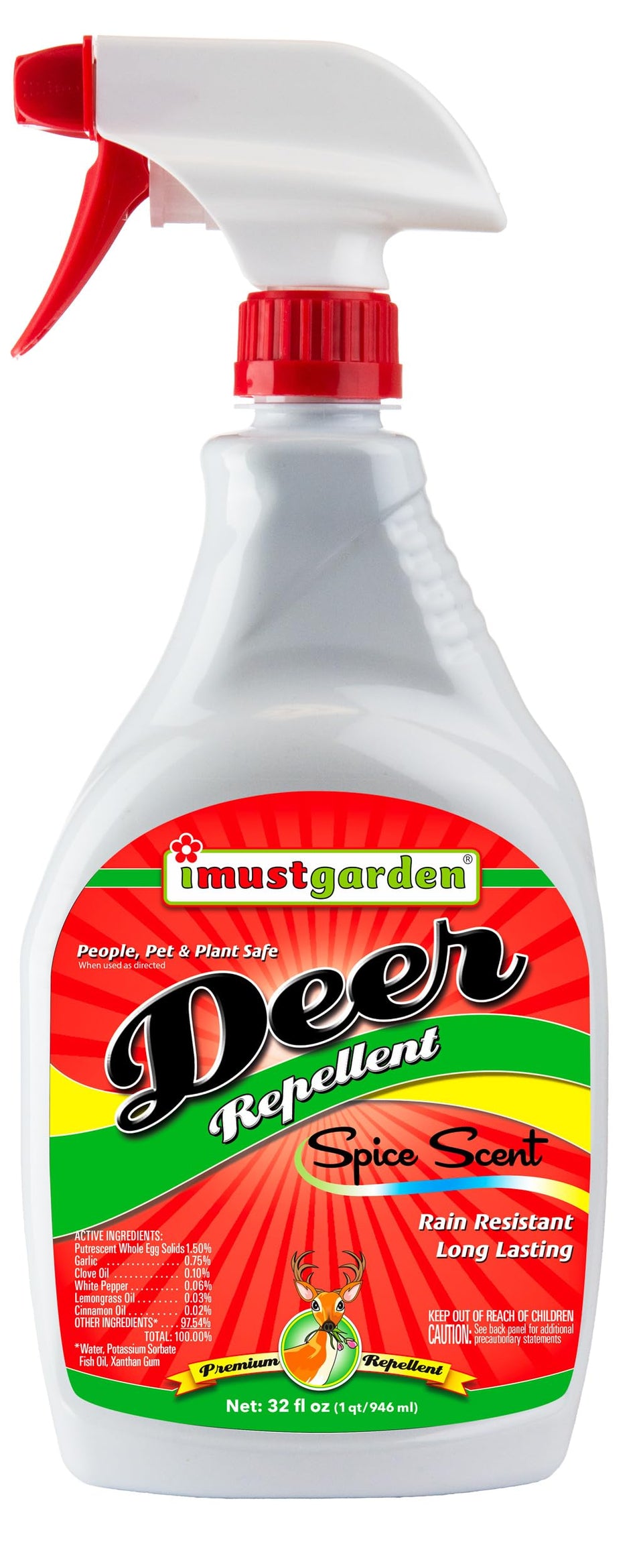 IMUSTGARDEN Deer Repellent Spice Spray ready to use on plants to deter deer
